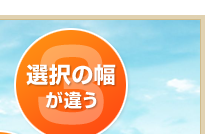 選択の幅が違う